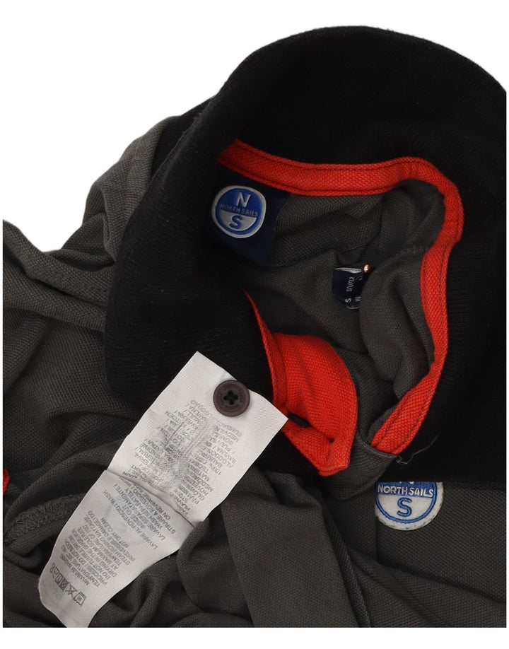 Camisa polo masculina North Sails pequena cinza algodão