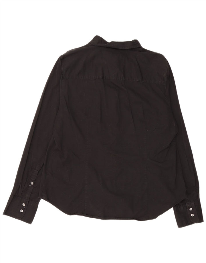 J. CREW Camisa feminina 365 US 16 2XL algodão preto