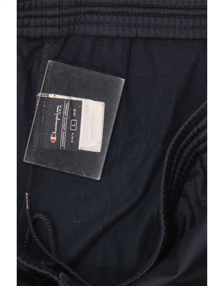 Calça de treino masculina Champion grande poliéster azul marinho