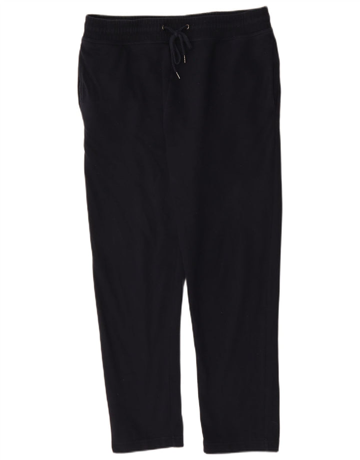 Calça de treino feminina Marks & Spencer Reino Unido 14 algodão azul marinho médio