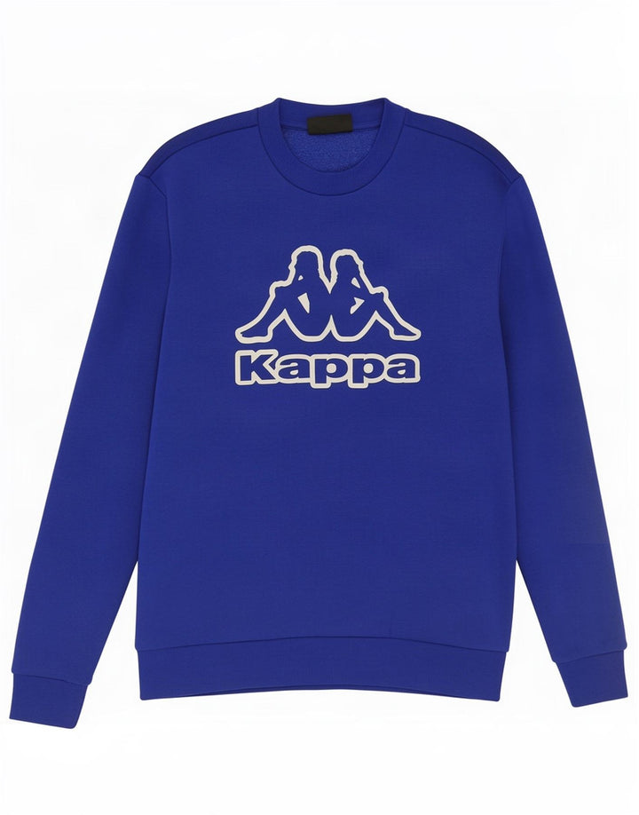 Kappa moletom gráfico masculino jumper grande algodão azul