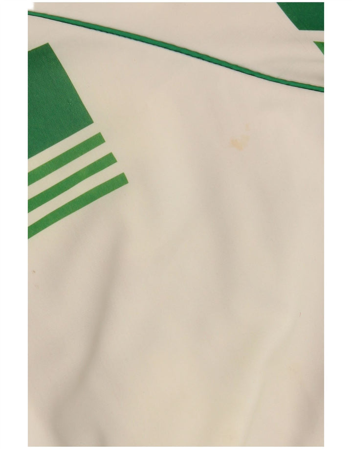 Jaqueta superior de agasalho masculino vintage 2XL branco Colourblock Nylon