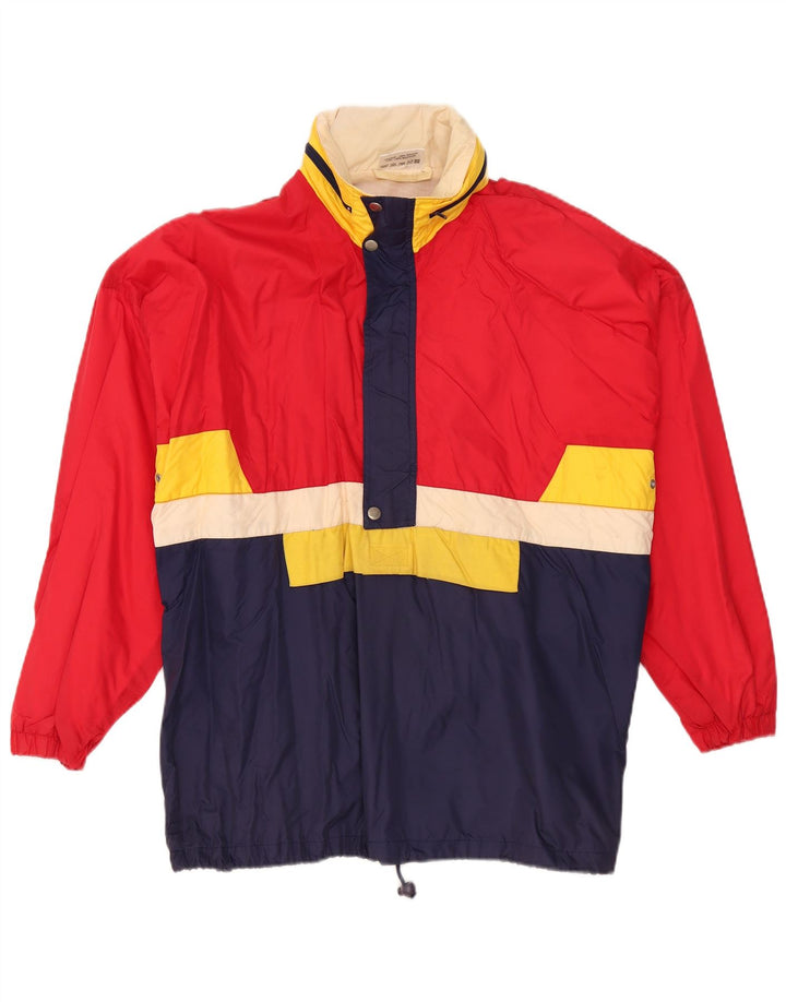 Jaqueta corta-vento masculina vintage EU 48/50 Medium Red Colourblock
