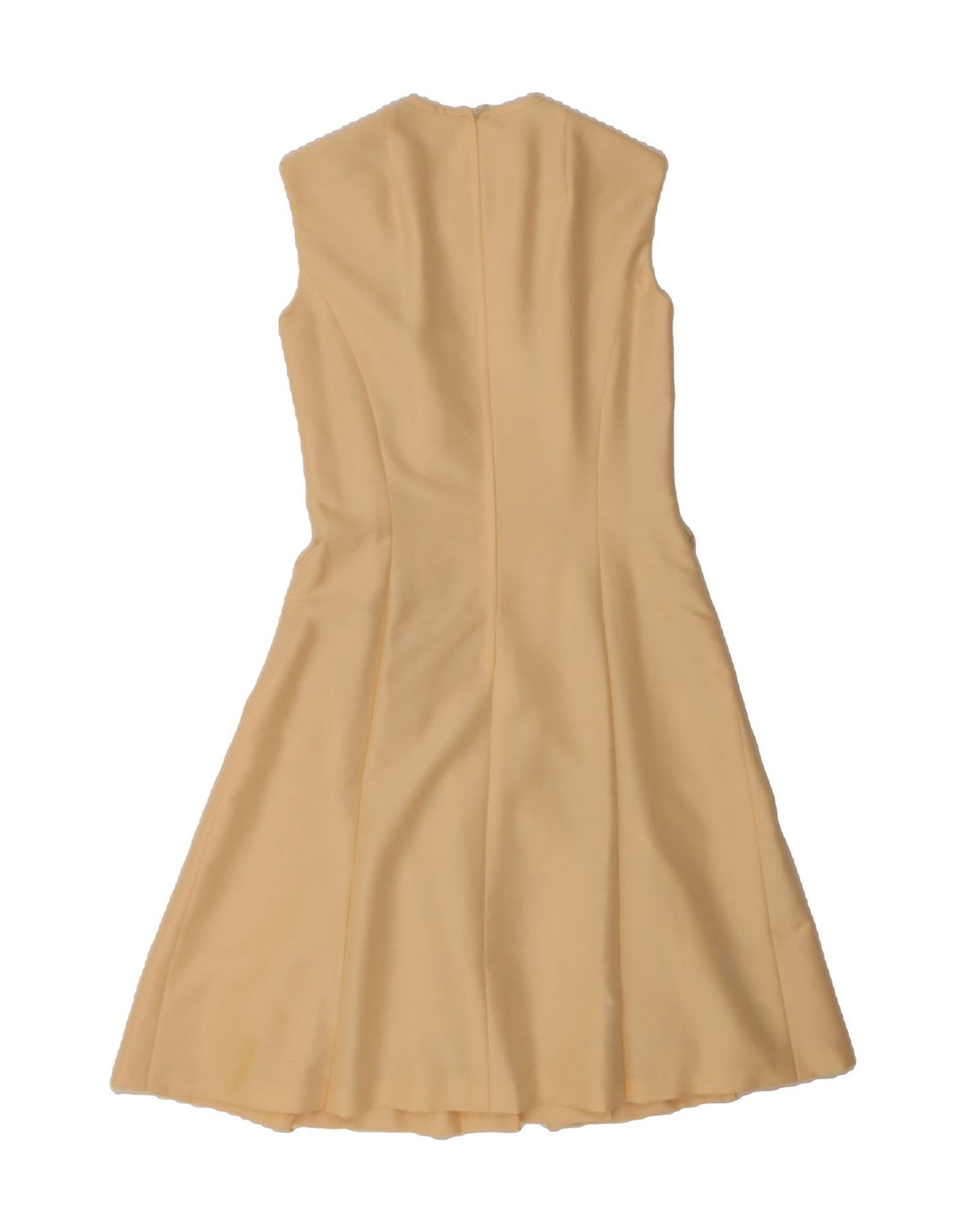 HUCKE Womens Sleeveless A-Line Dress EU 38 Medium Beige Vintage Hucke and Second-Hand Hucke from Messina Hembry 