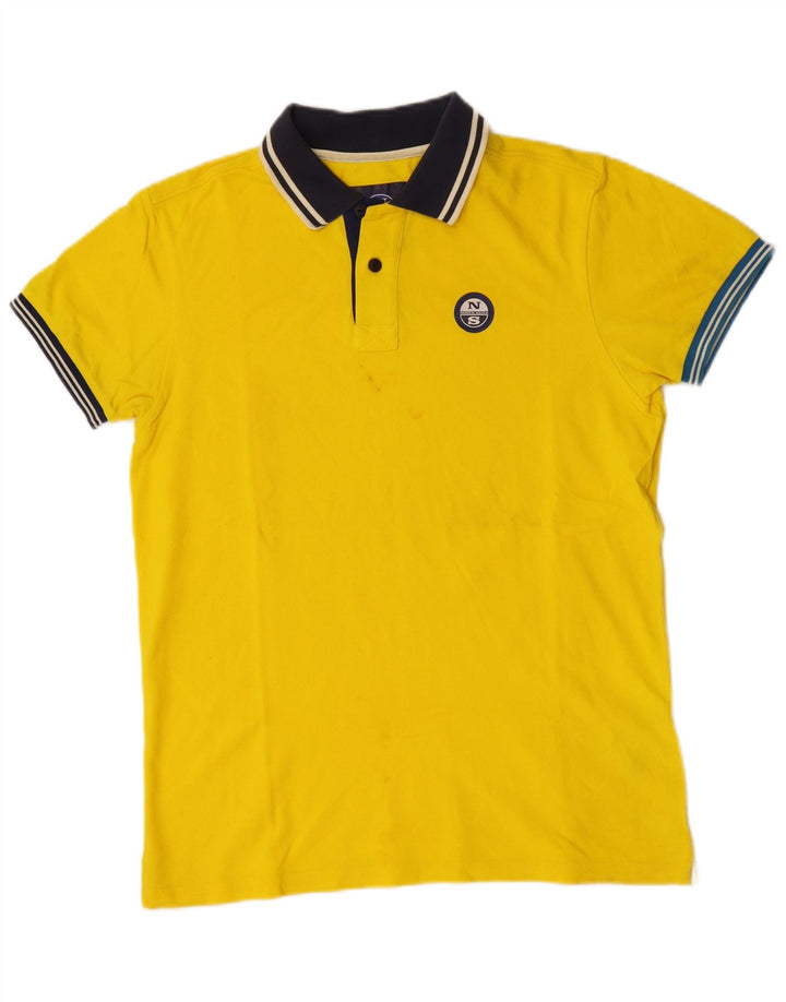 Camisa polo masculina North Sails algodão colorblock amarelo médio
