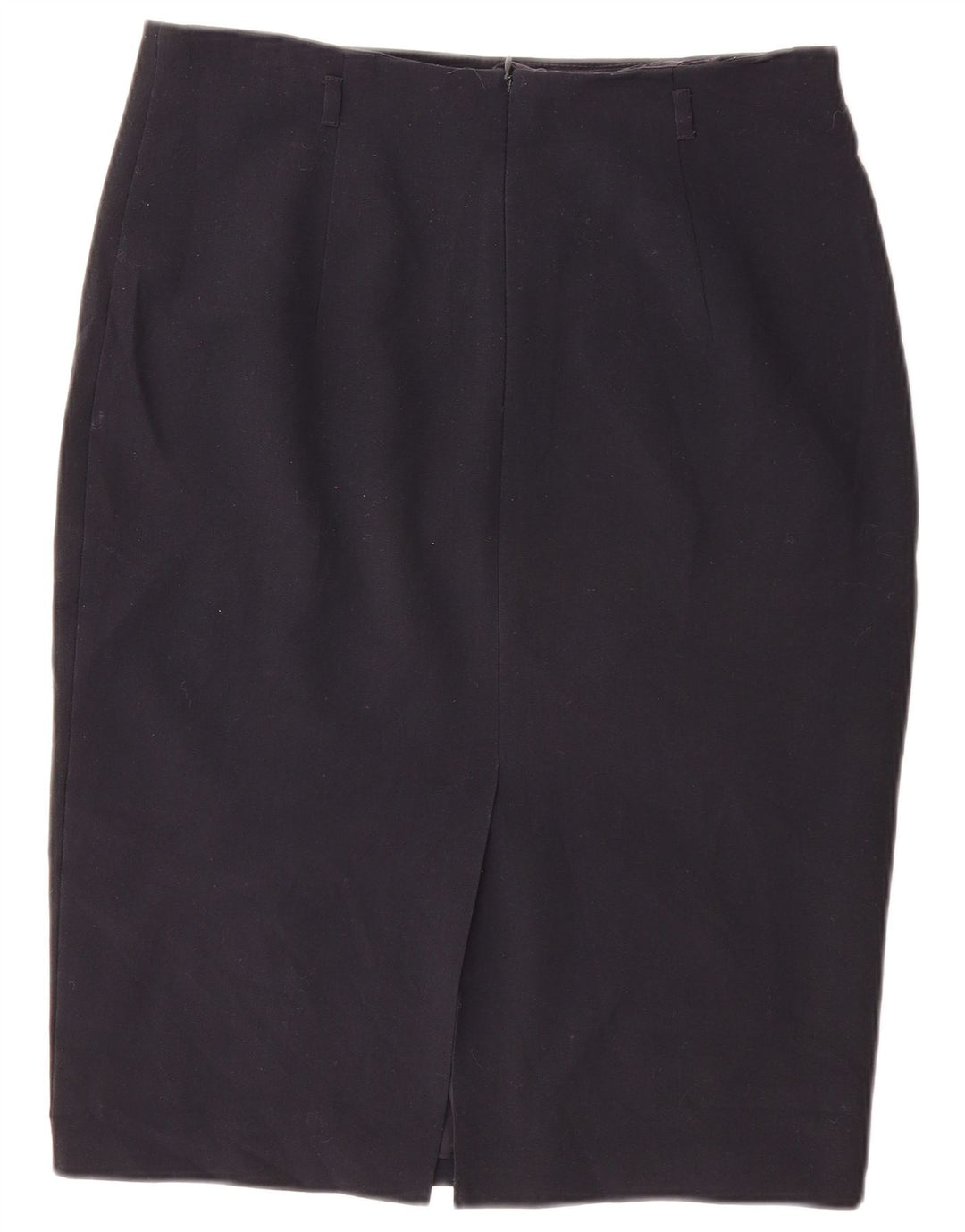Saia lápis feminina Marks & Spencer Reino Unido 14 grande W32 azul marinho poliéster