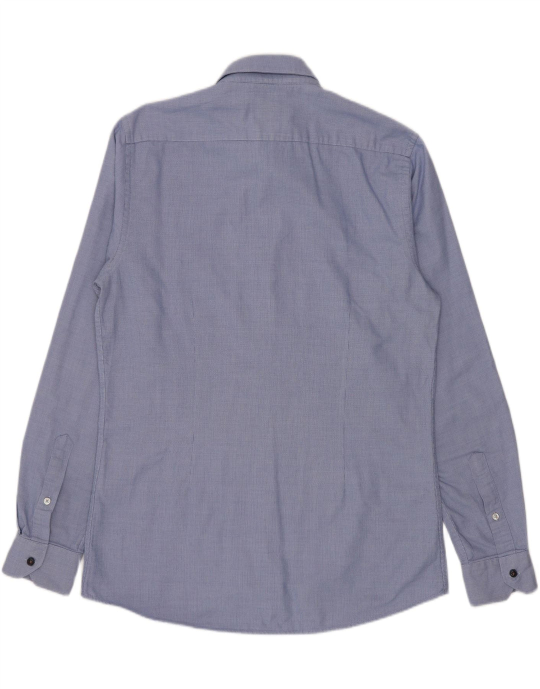 Camisa masculina ZARA Slim Fit médio algodão azul