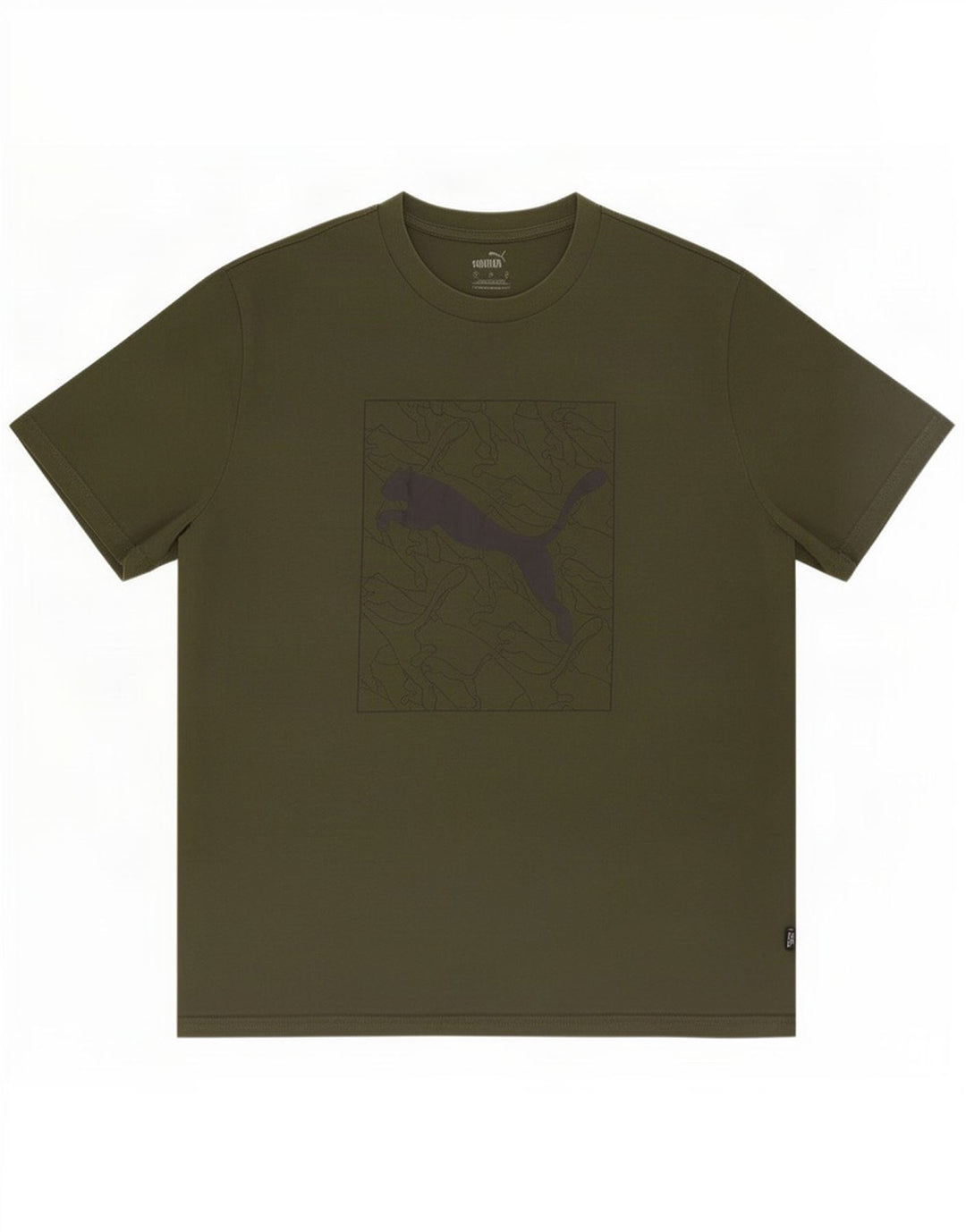Puma Camiseta Masculina Graphic Top Grande Caqui