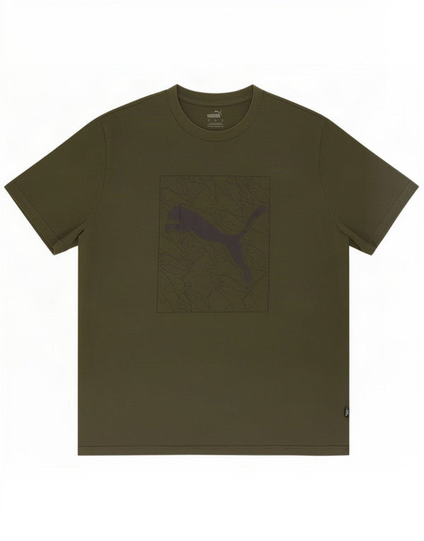 Puma Camiseta Masculina Graphic Top Grande Caqui