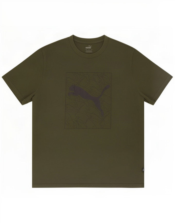 Puma Camiseta Masculina Graphic Top Grande Caqui