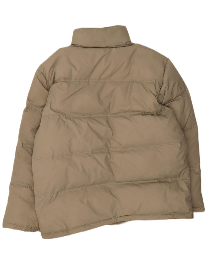 Jaqueta masculina acolchoada com capuz Champion UK 42 XL poliamida bege