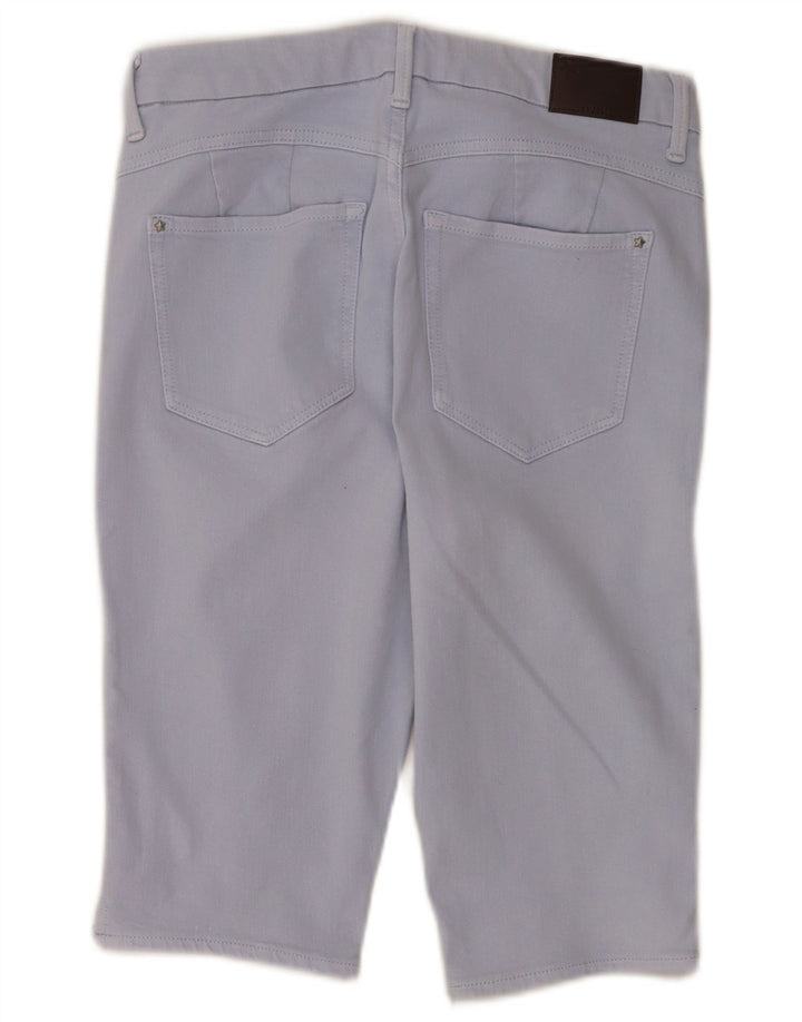 Bermuda feminina Marks & Spencer casual shorts UK 12 médio W30 algodão azul