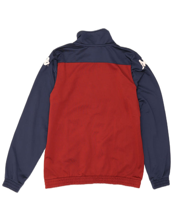 Kappa Mens Graphic Tracksuit Top Jacket pequeno Borgonha Colourblock