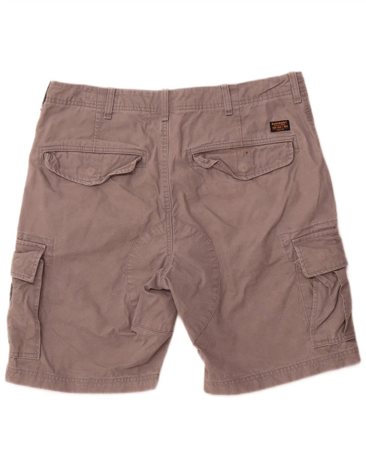 Shorts cargo masculino SUPERDRY W36 grande algodão cinza
