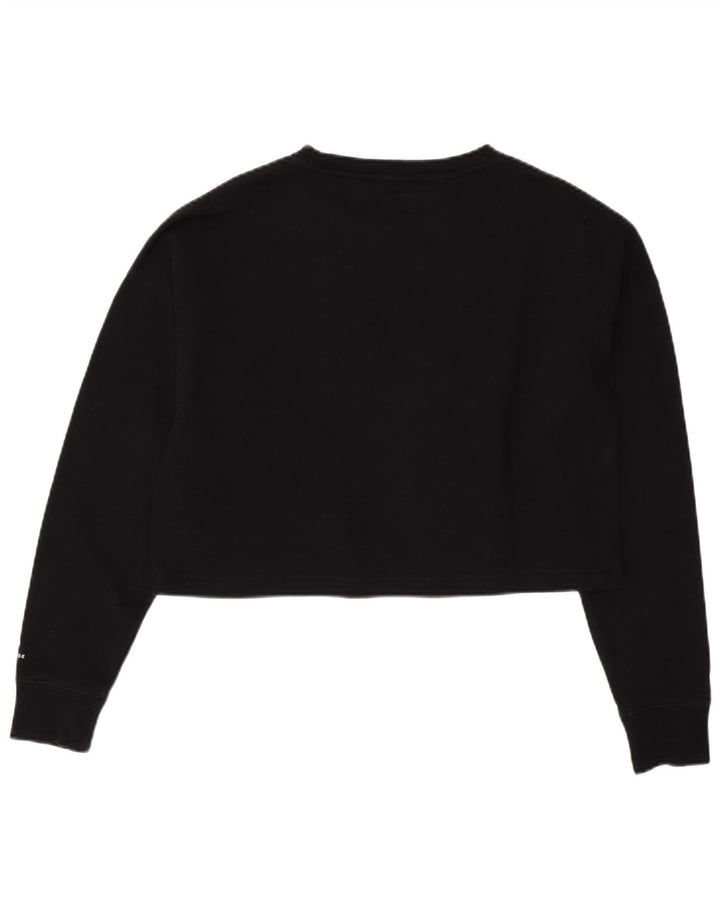 Converse feminino oversized crop gráfico moletom jumper Reino Unido 14 médio preto