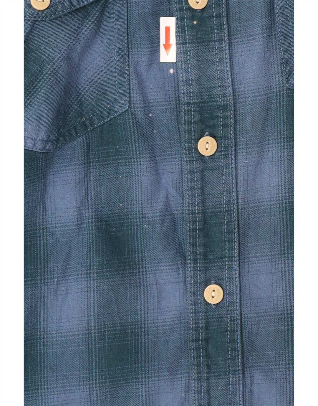 Camisa de flanela masculina Fat Face Classic Fit grande algodão xadrez azul