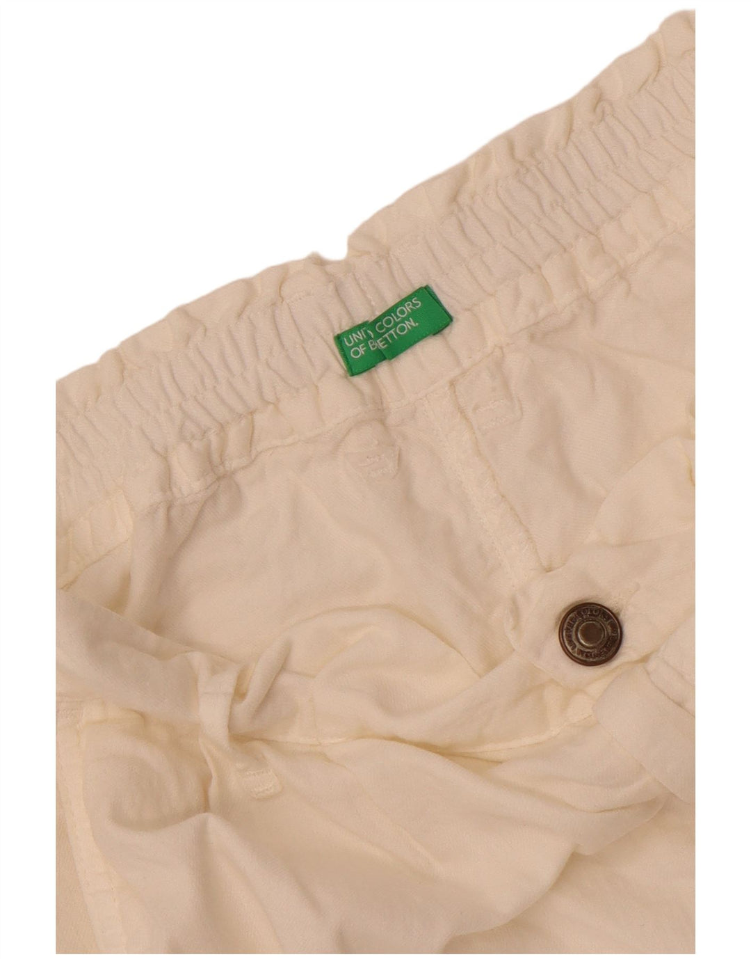 Benetton Mens Chino Shorts W28 Pequeno Branco