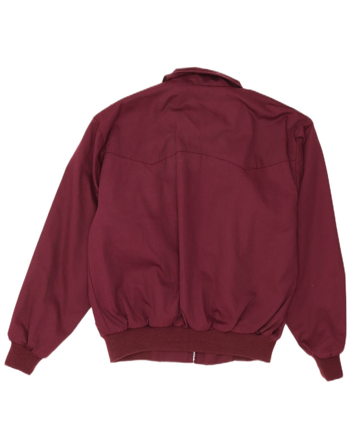 Relco Mens Bomber Jacket UK 40 Grande Poliéster Borgonha