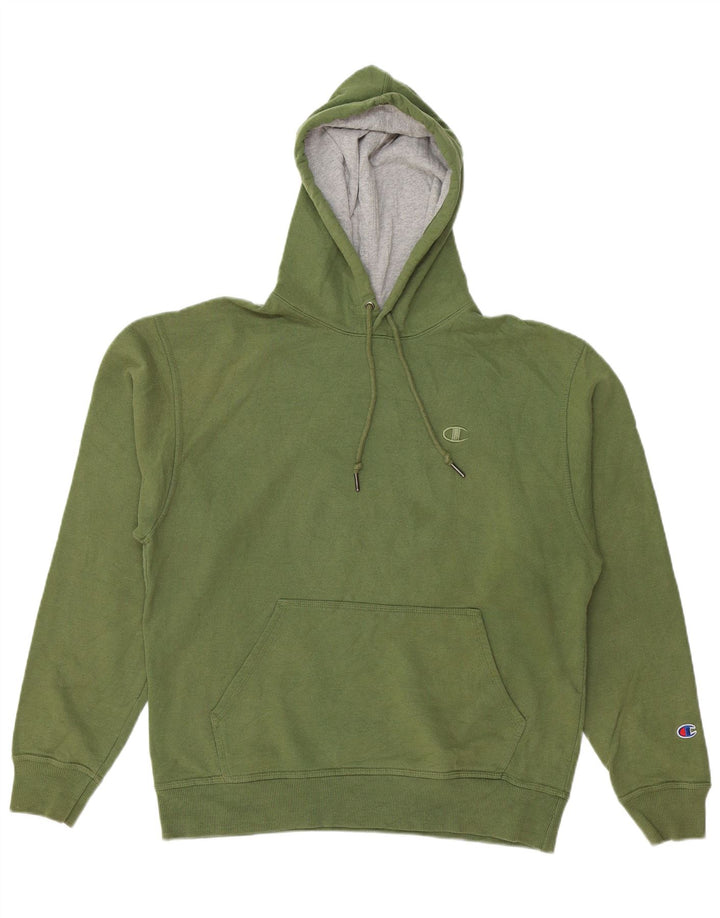 CHAMPION Suéter masculino com capuz de algodão verde médio