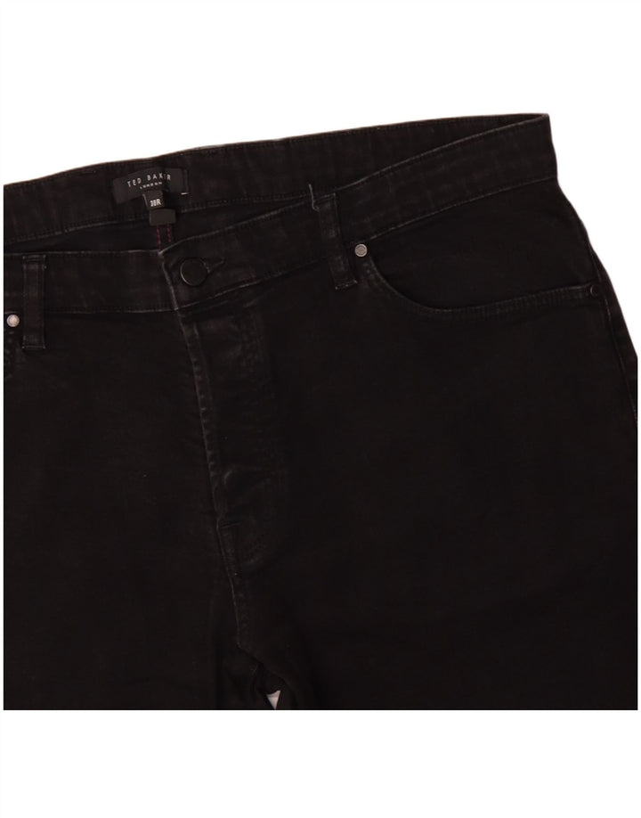 Calça jeans reta masculina Ted Baker W38 L30 preta