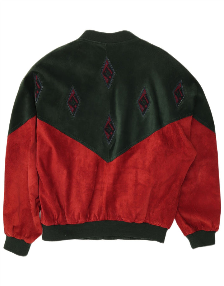 Jaqueta bomber masculina MONTES IT 54 2XL poliéster colorblock vermelho