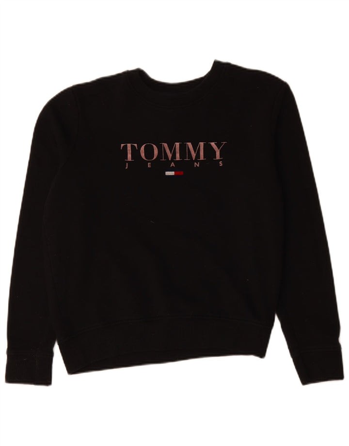 TOMMY HILFIGER Suéter oversized feminino Reino Unido 10 pequeno preto