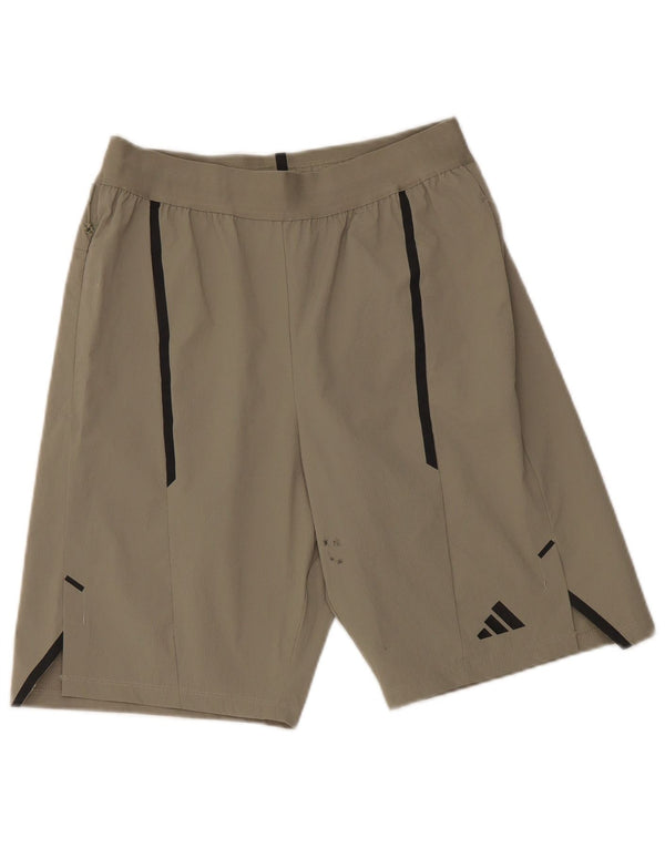 Adidas Mens Aeroready Regular Fit Sport Shorts Pequeno Cinza Nylon
