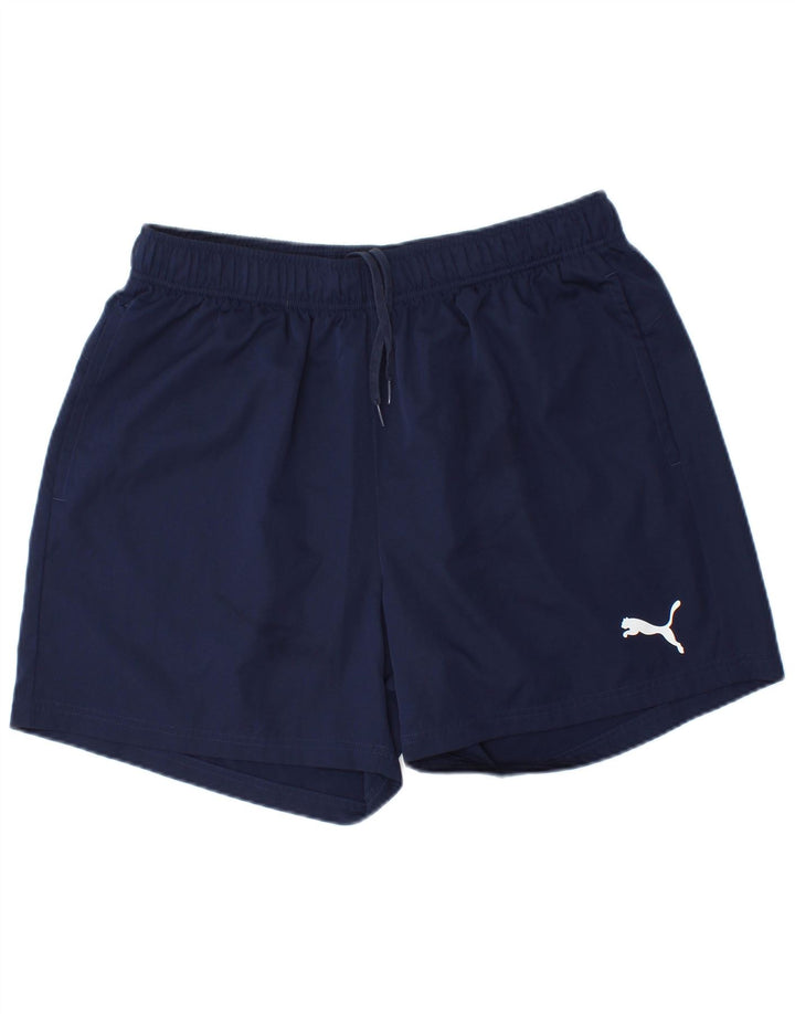 Shorts esportivos masculinos Puma XL azul marinho poliéster