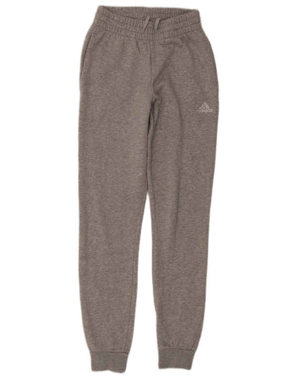 Calças de treino femininas Adidas Joggers UK 0/2 2XS cinza algodão