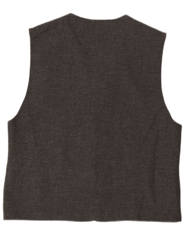 Colete masculino vintage 2XL lã cinza