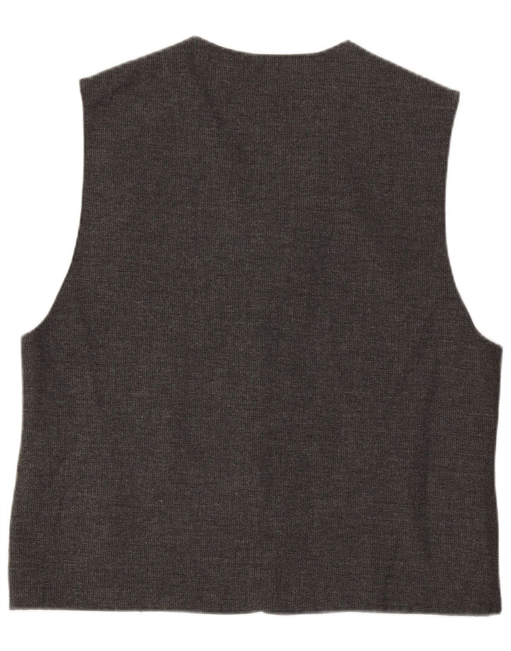 Colete masculino vintage 2XL lã cinza
