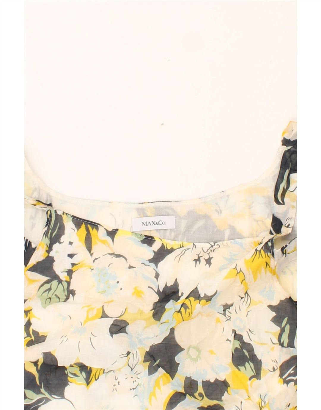 MAX & CO. Womens Crop Top UK 12 Medium Multicoloured Floral Vintage Max & Co. and Second-Hand Max & Co. from Messina Hembry 