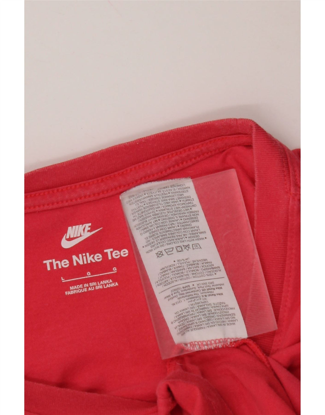 Camiseta gráfica masculina NIKE Top grande algodão rosa