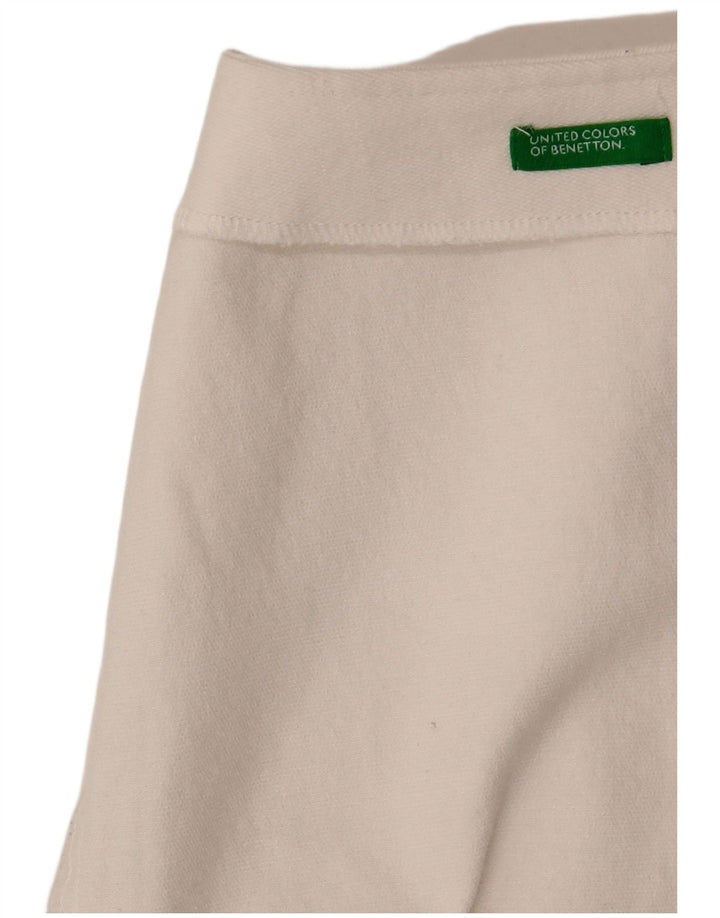 Mini saia feminina Benetton W28 médio branco