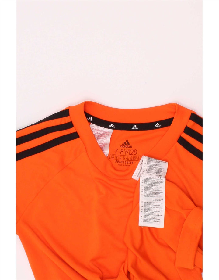 Camiseta Adidas Boys Aeroready Top 7-8 Anos Laranja Poliéster