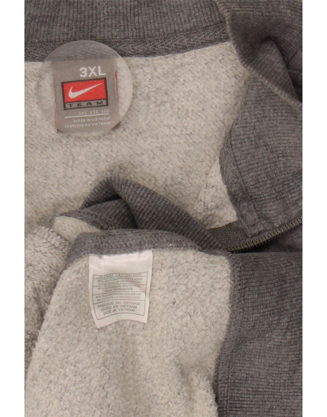 Moletom Nike Masculino com Zíper e Pescoço Jumper 3XL Algodão Cinza