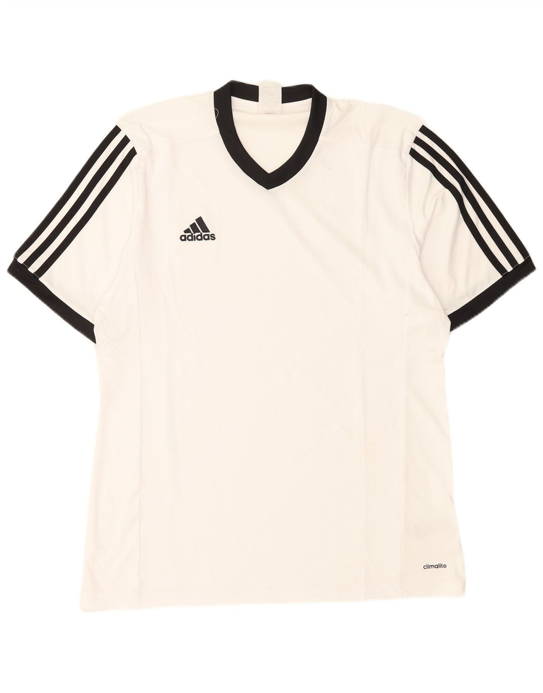 Adidas Mens Climalite Camiseta Top Grande Poliéster Branco