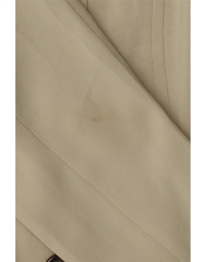 Trench coat feminino grande Marks & Spencer Reino Unido 10 pequeno poliéster bege