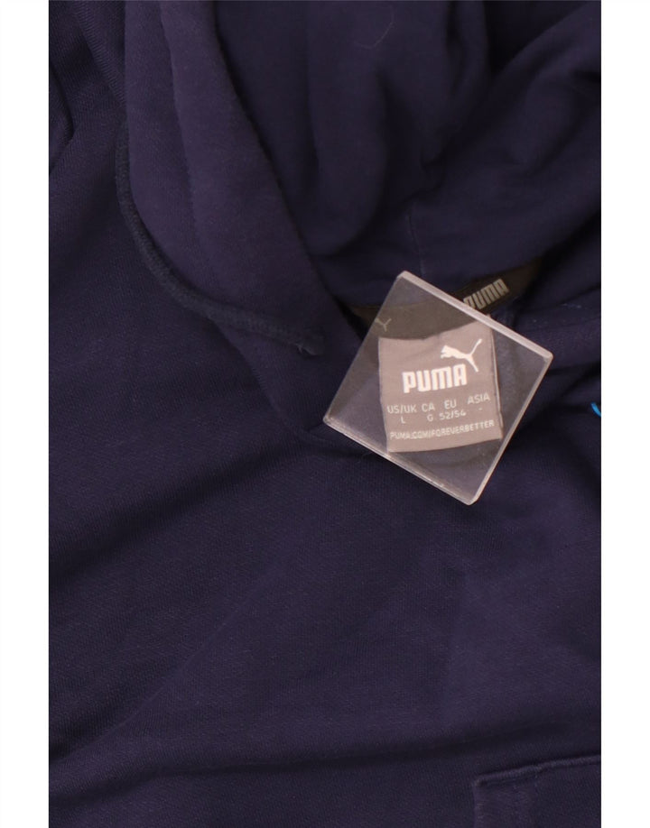 Jumper com capuz gráfico masculino PUMA grande azul marinho
