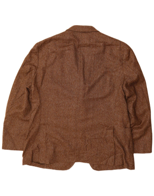 Jaqueta blazer masculina PETER MILLAR com 2 botões Reino Unido 40 grande marrom