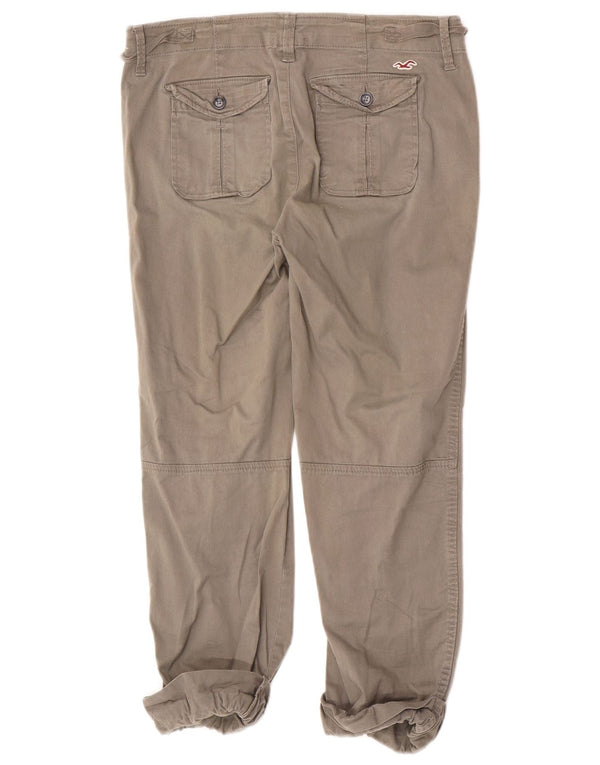 Hollister Calça jogger feminina casual US 1 XS W30 L23 algodão cinza