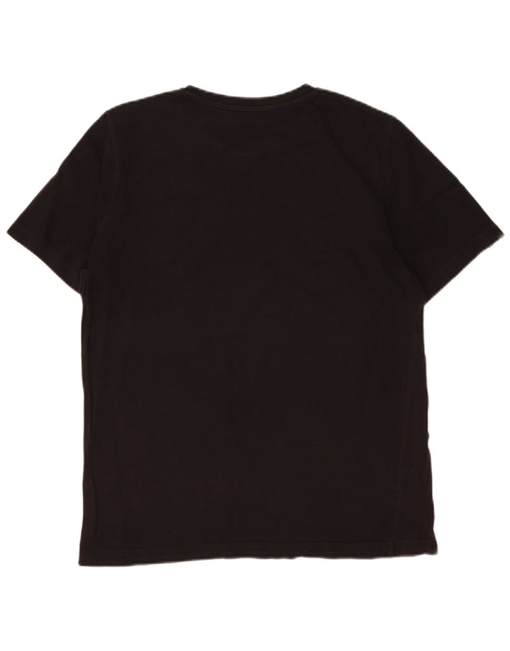 Camiseta masculina Puma Graphic Top médio preto colorblock algodão