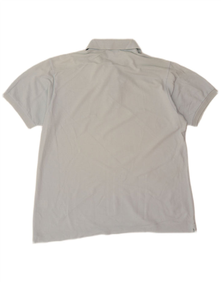 Camisa polo masculina Lacoste tamanho 5 grande algodão azul