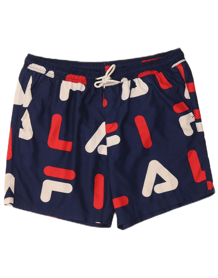 Shorts de natação masculino Fila Graphic XL azul marinho poliéster