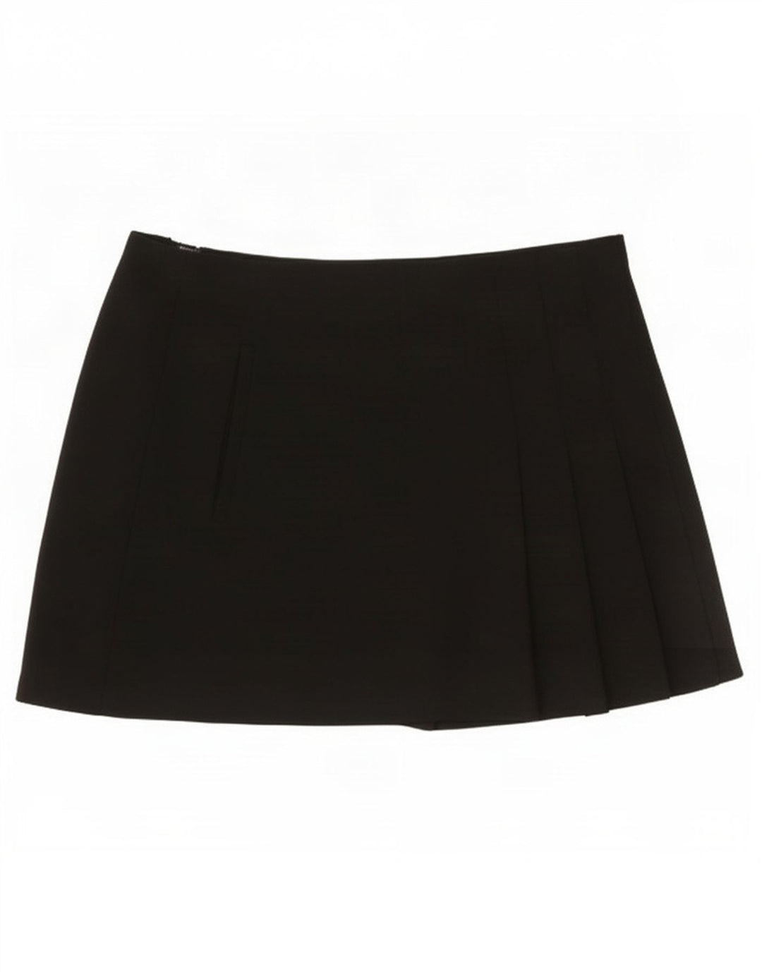 Mini saia feminina Zara pequena W26 poliéster preto