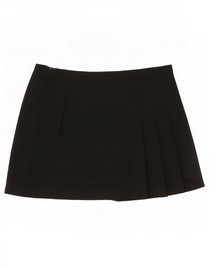 Mini saia feminina Zara pequena W26 poliéster preto