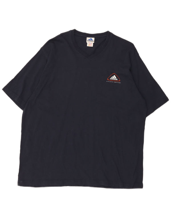 Camiseta masculina Adidas Top XL azul marinho algodão