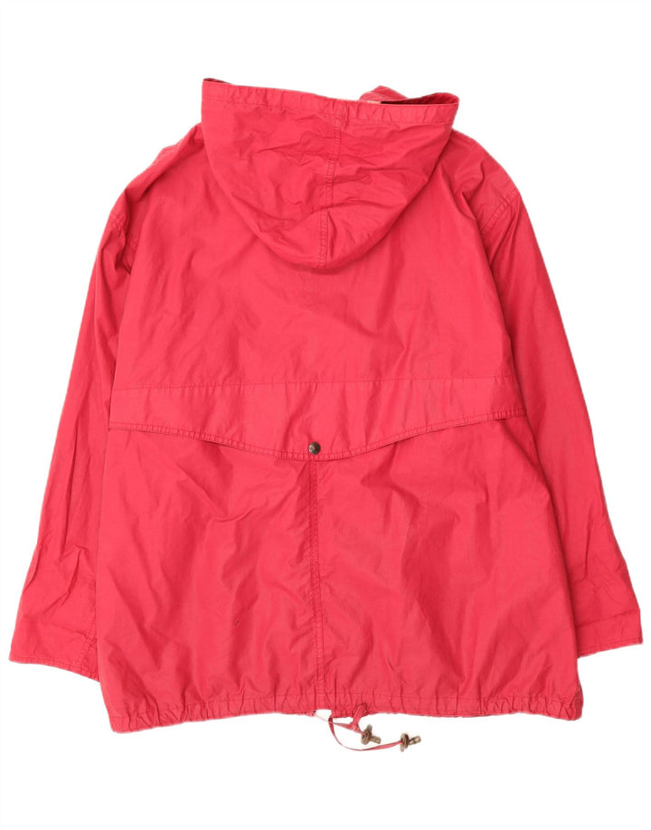 Jaqueta corta-vento feminina com capuz grande NEW PENNY Reino Unido 16 grande vermelha