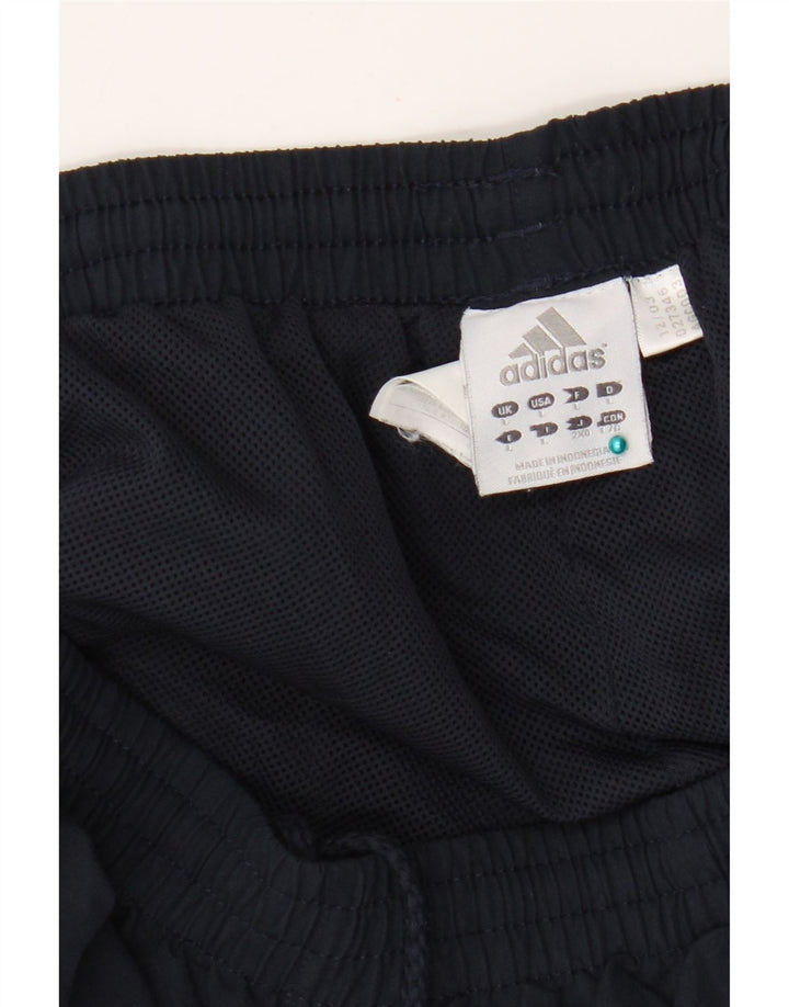Shorts esportivos masculinos Adidas grandes poliéster azul marinho