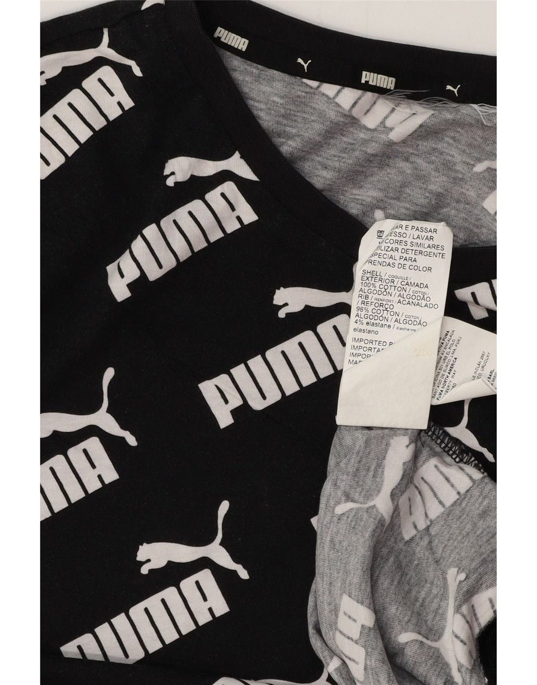 Camiseta masculina PUMA Graphic Top médio algodão preto
